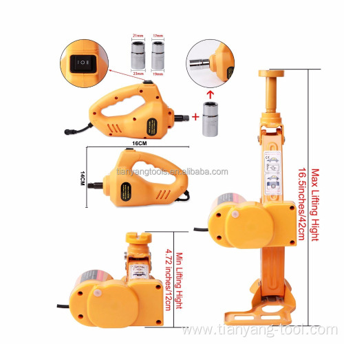 Electric Scissor Car Jack Impact Wrench inflation pump